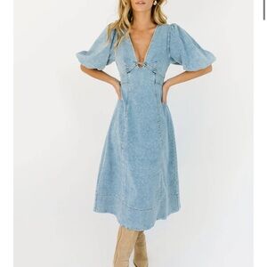 Sarah Beth Midi Denim Dress NWT size M